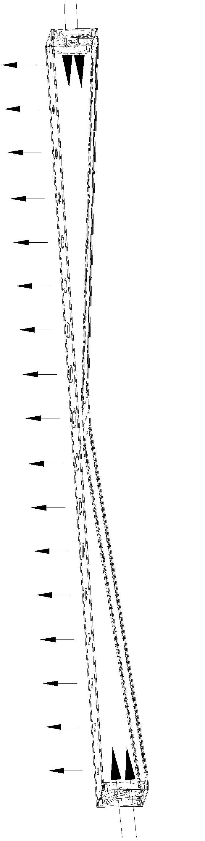 A flat panel display back air cooling device