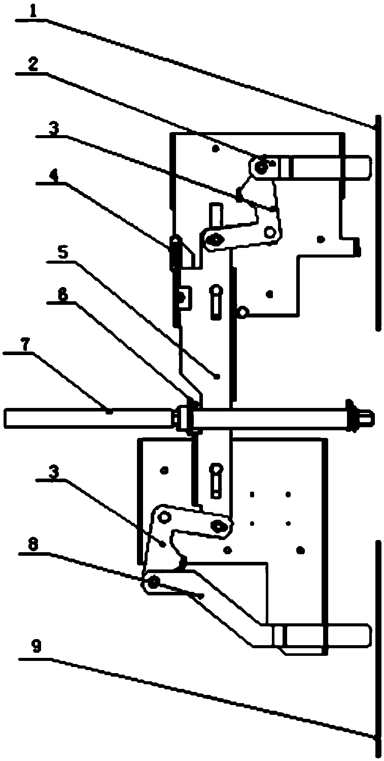 An interlocking device for an earthing switch and a door of a switch cabinet