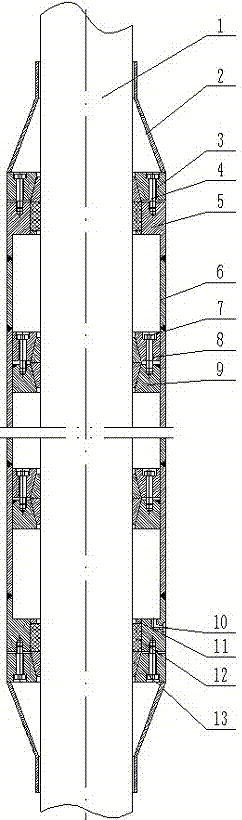 Protective device for directional penetrating pipeline