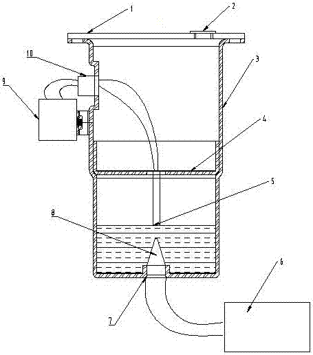 Automobile fuel oil steam emission system leakage detection device and manufacturing method thereof