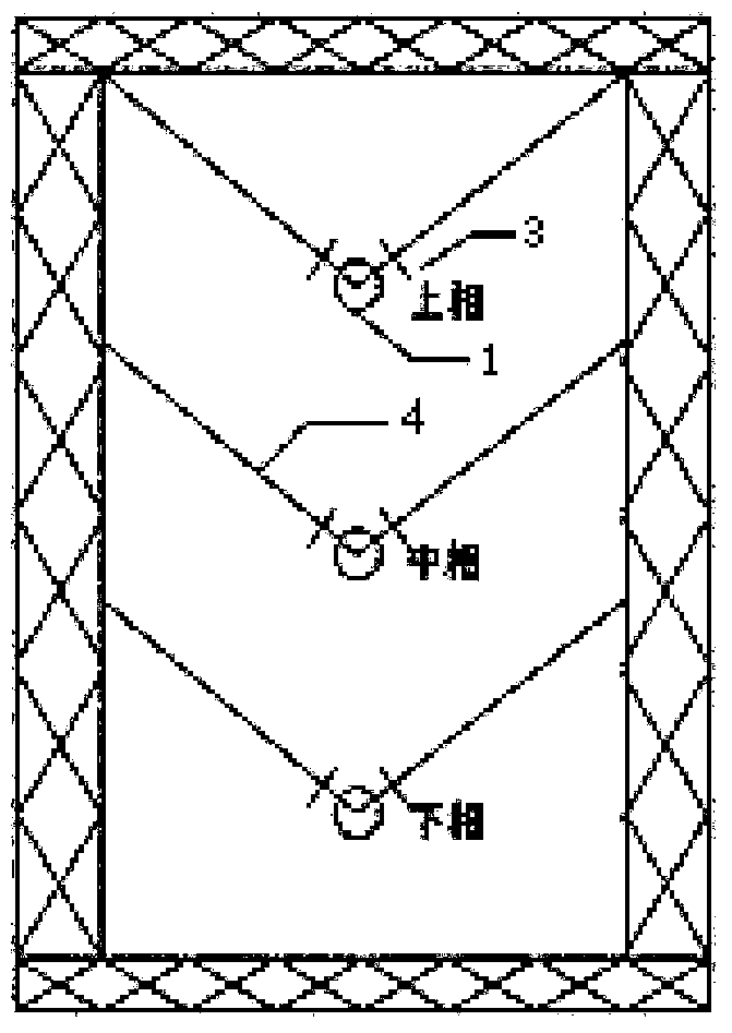 Method for entering 500kV common-tower double-circuit vertically-arranged compact transmission line equipotential