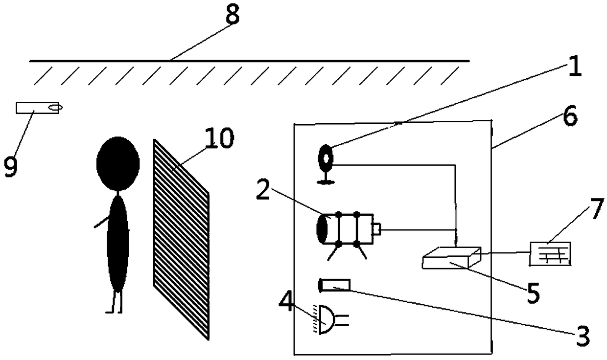 A human body moiré imaging device