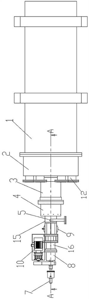 Discharging device of vacuum rotary kiln