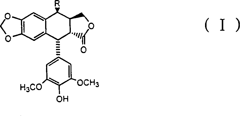 4 beta-benseleno-4-desoxy-4-demethylpodophyllotoxin derivant