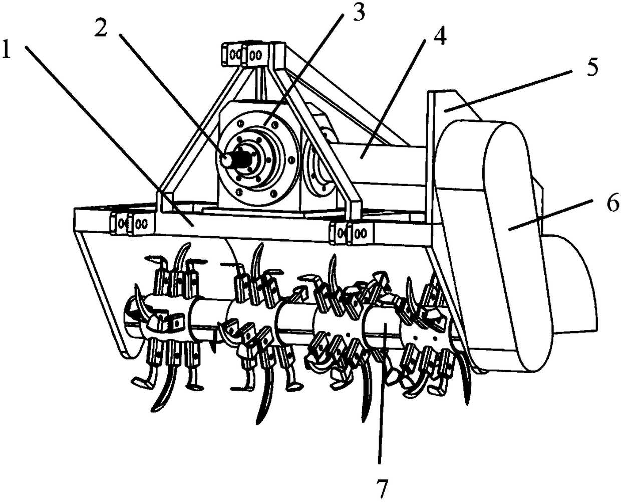 Row-aligning rootstalk cutting machine for corn rootstalks