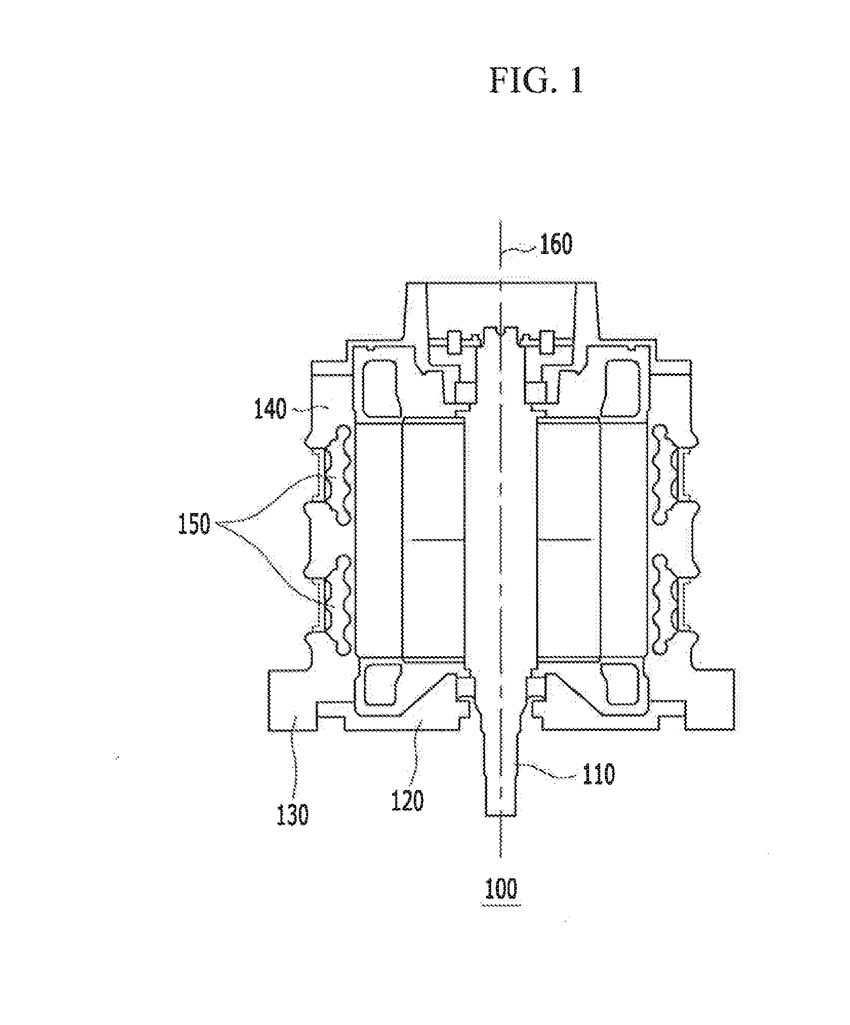 Motor unit having cooling channel