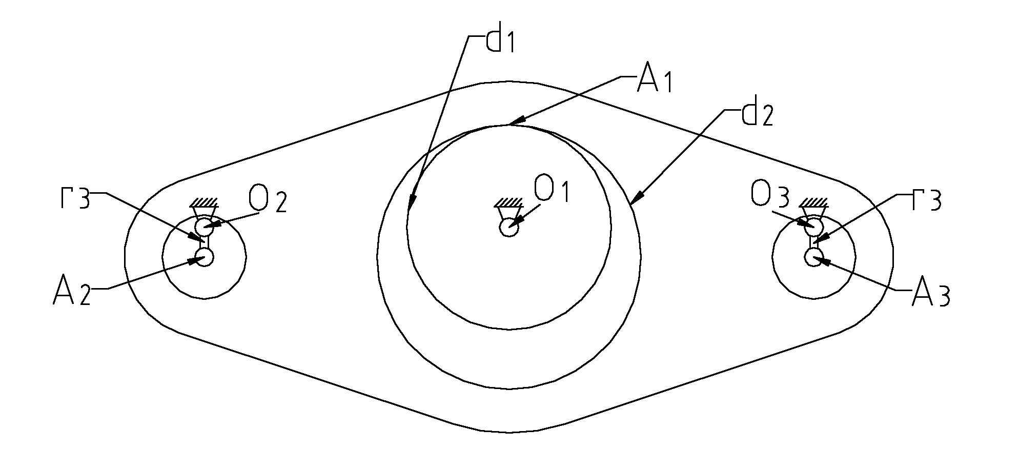 Design method for interference-free installation of gear tooth phase of internal gear ring plate in outer three-ring speed reducer