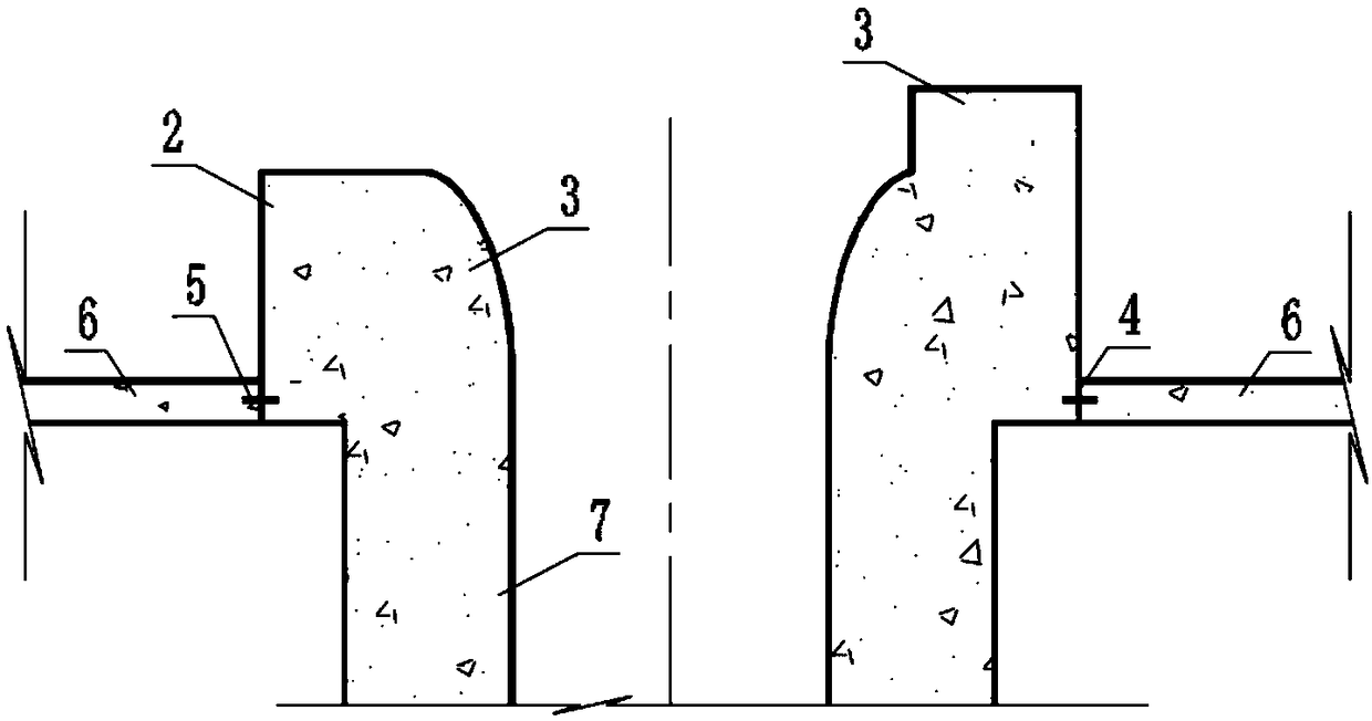 Ring-shaped overflow weir with diversion piers