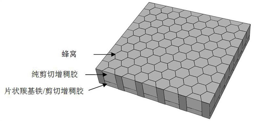 Honeycomb sandwich composite material with high-speed impact resistance and wave-absorbing stealth functions and preparation method of honeycomb sandwich composite material