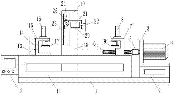Steel bar straightening and cutting device for construction machinery