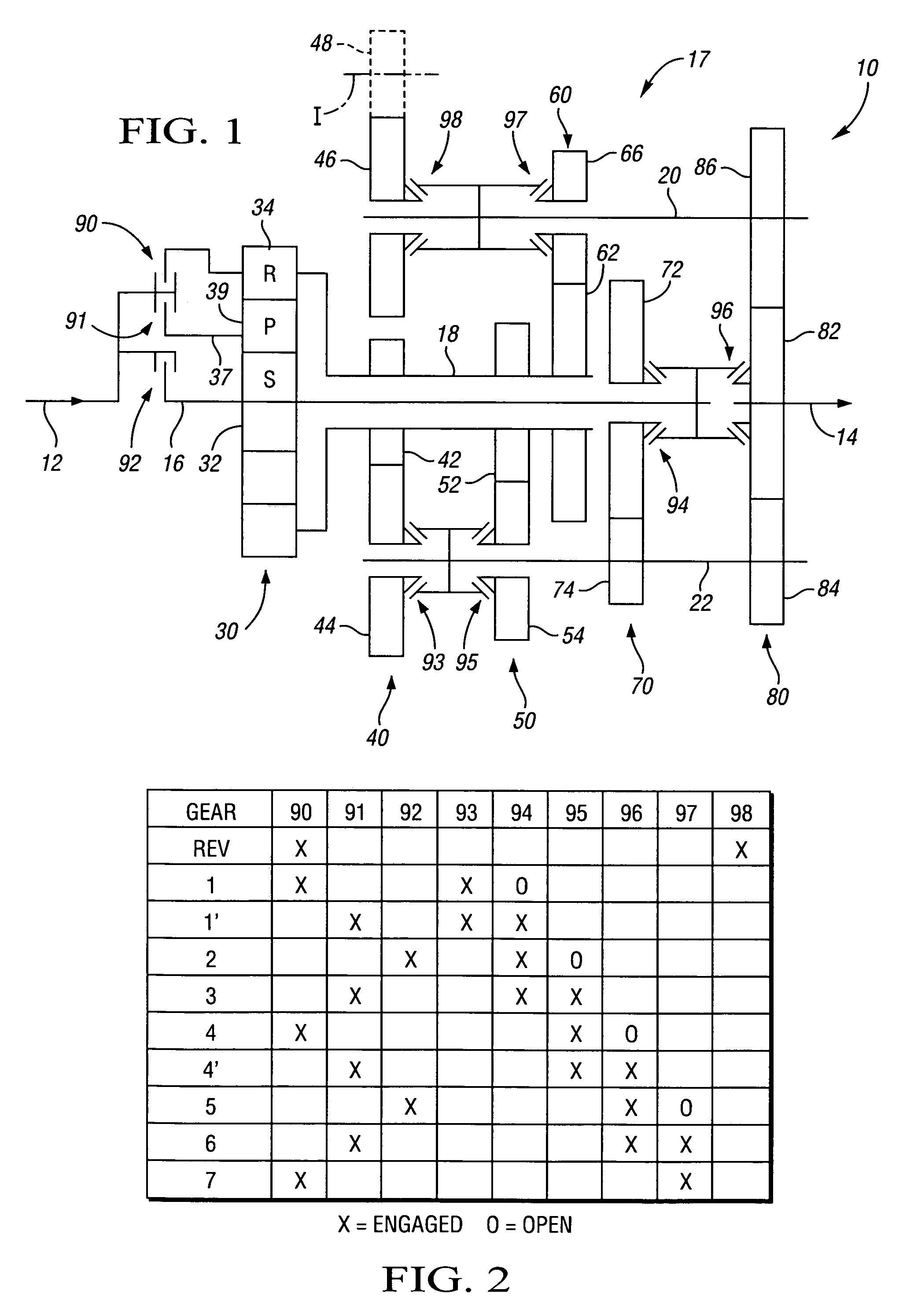Multi-speed transmission with differential gear set and countershaft gearing