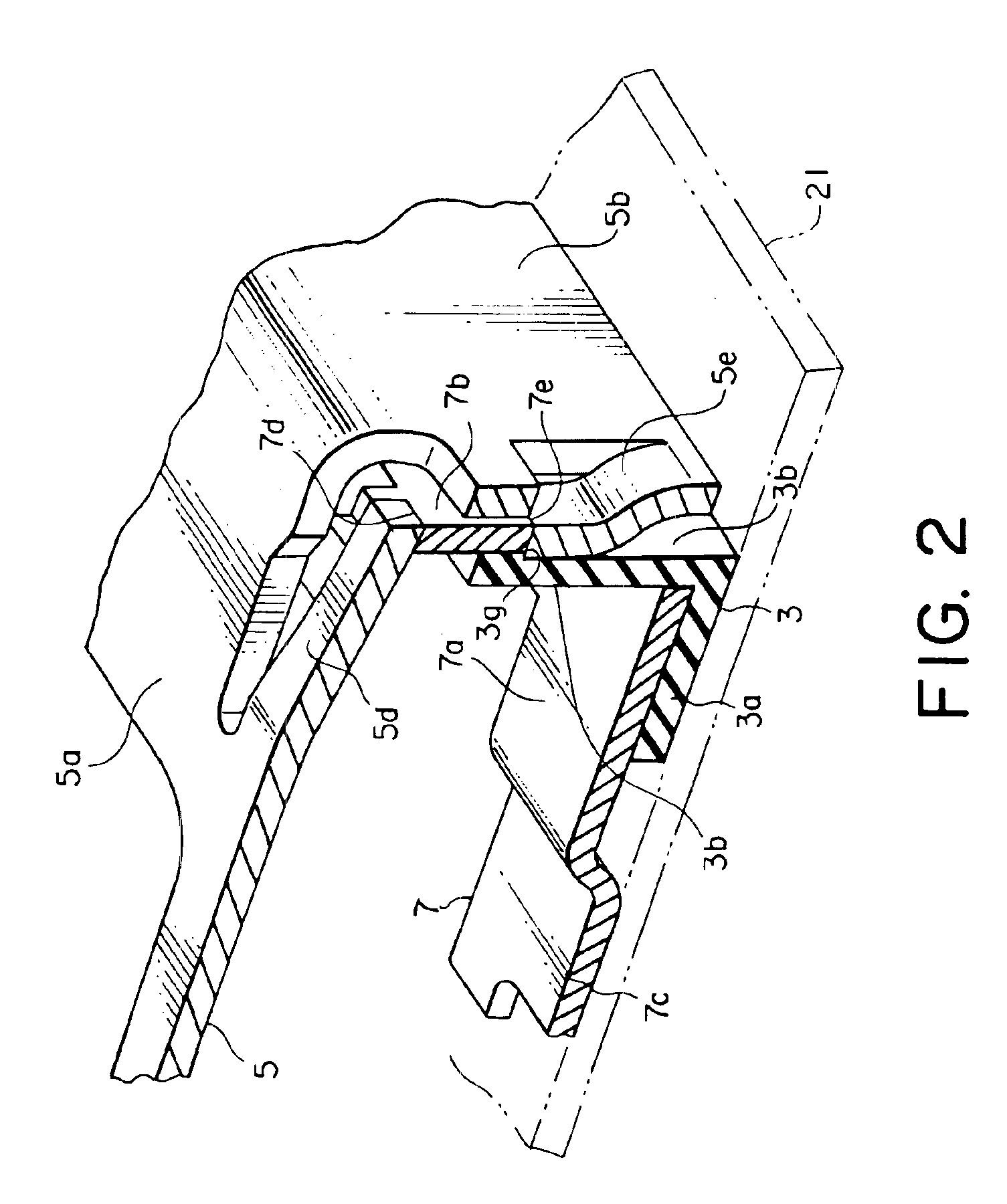 Electrical connector having a holddown for ground connection