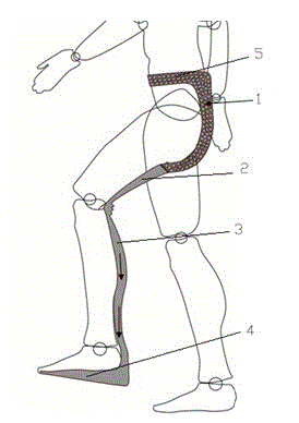 Pneumatic and particle damping based walking-aiding protection device for old people
