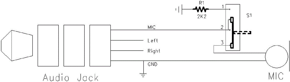 Mute circuit of microphone on earphone, and method