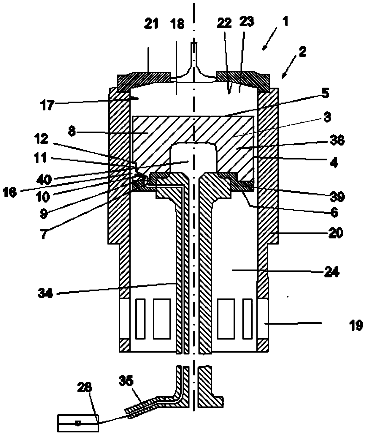 Piston cylinder device for internal combustion engine and large-scale engine