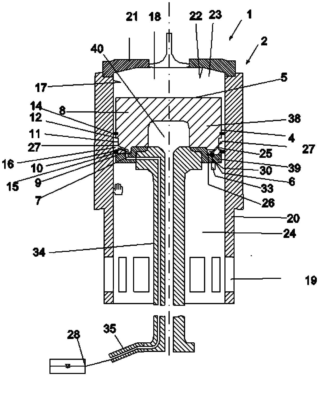 Piston cylinder device for internal combustion engine and large-scale engine