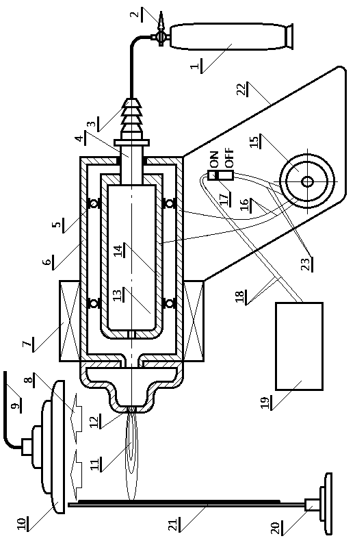 Plasma torch pyrographic device and drawing method thereof