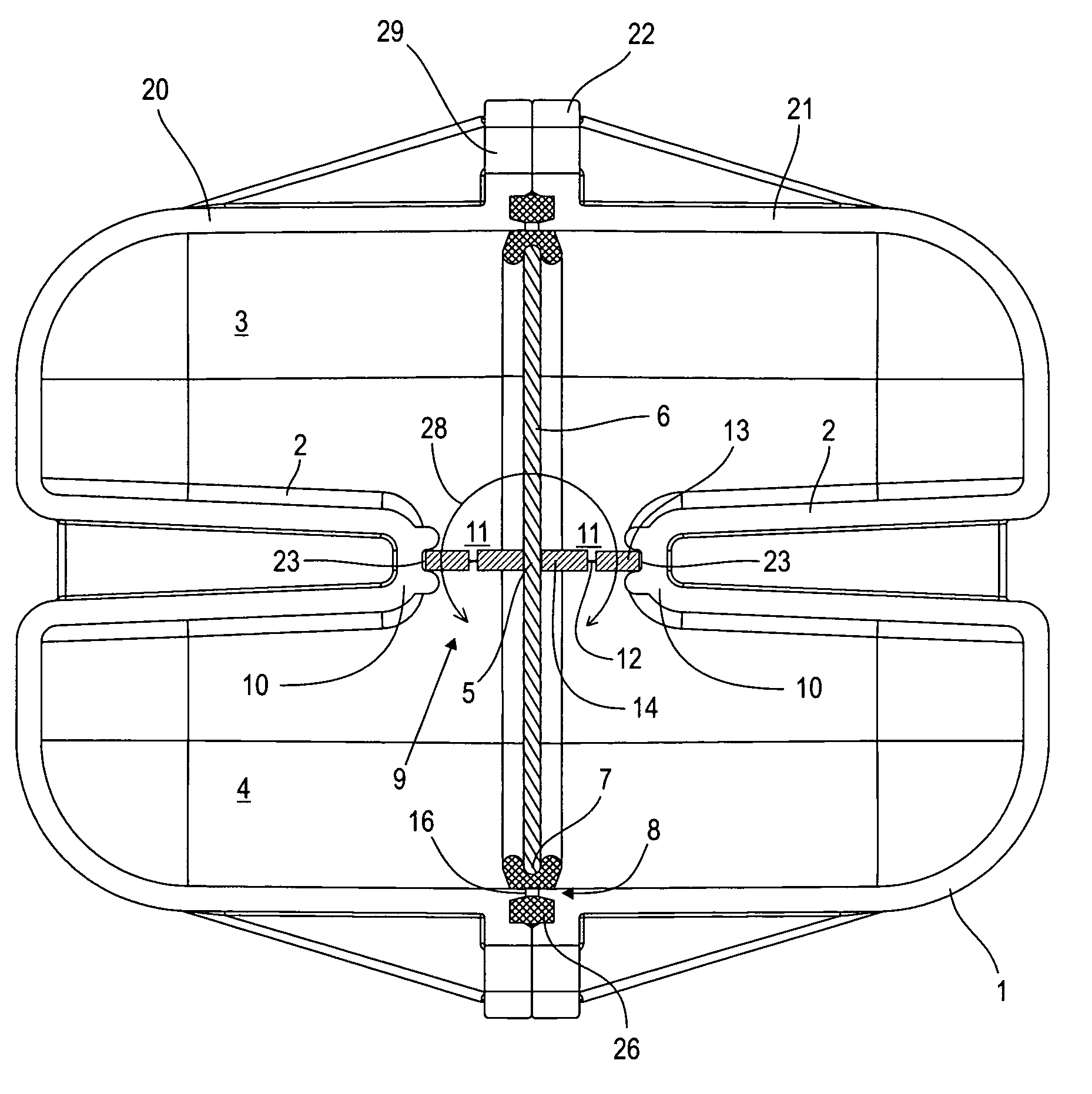 Apparatus for transmitting sound in a motor vehicle