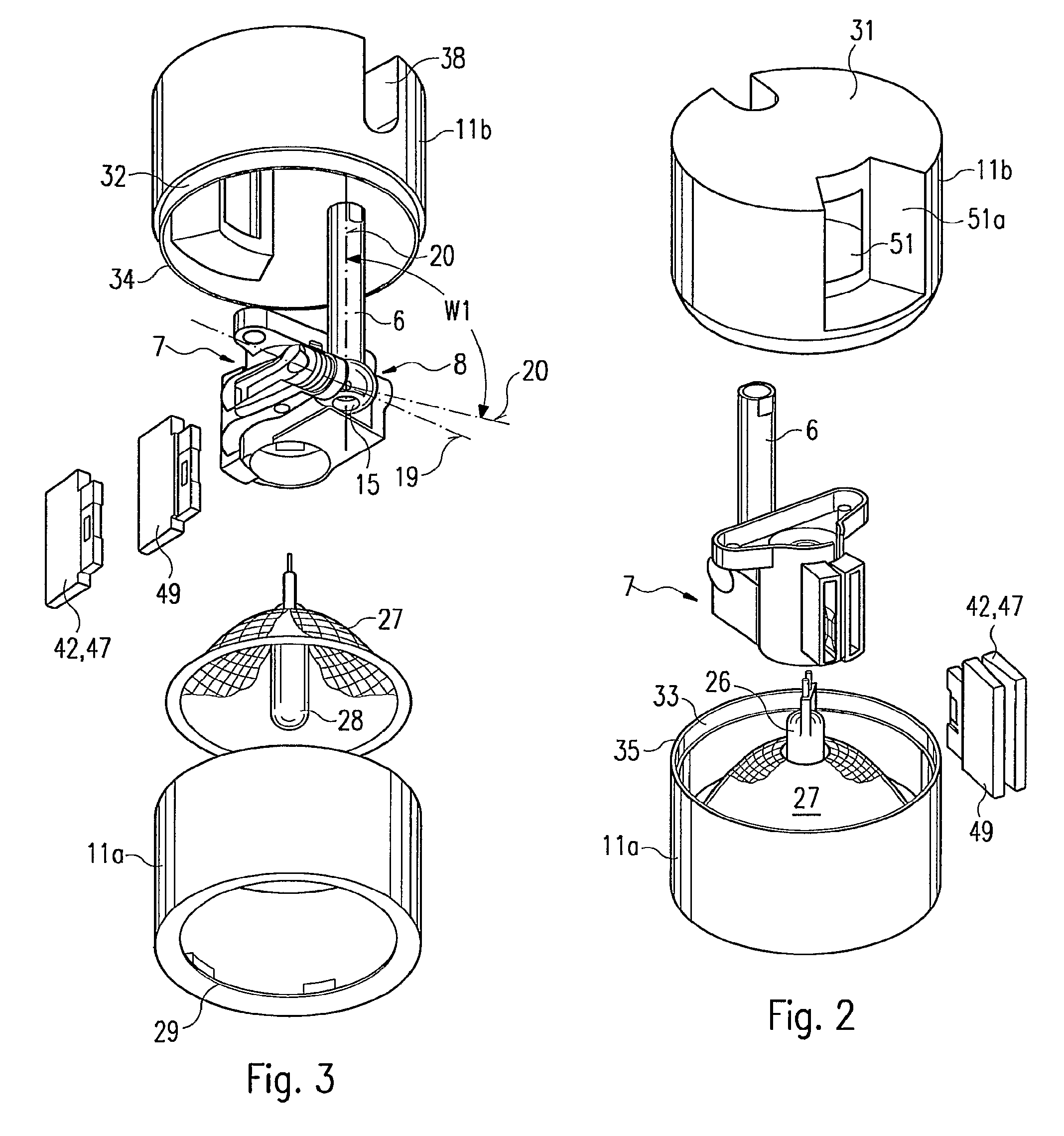 Luminaire comprising a spotlight and adjustable holding device for a spotlight