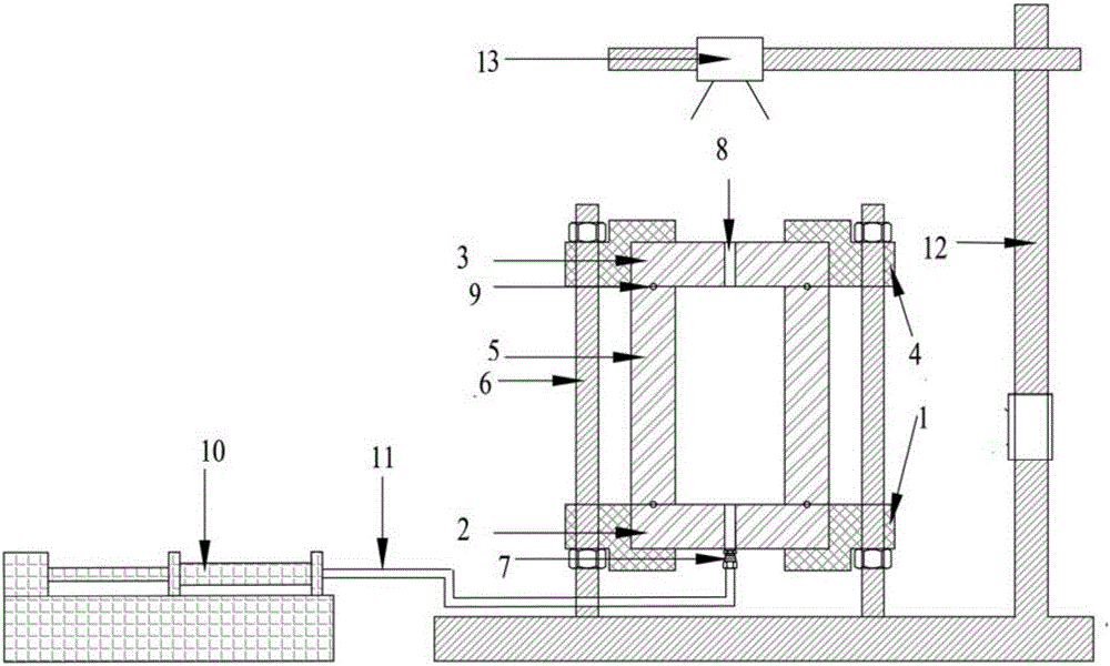 Multifunctional visual research device for bentonite hydraulic power and air pressure splitting features