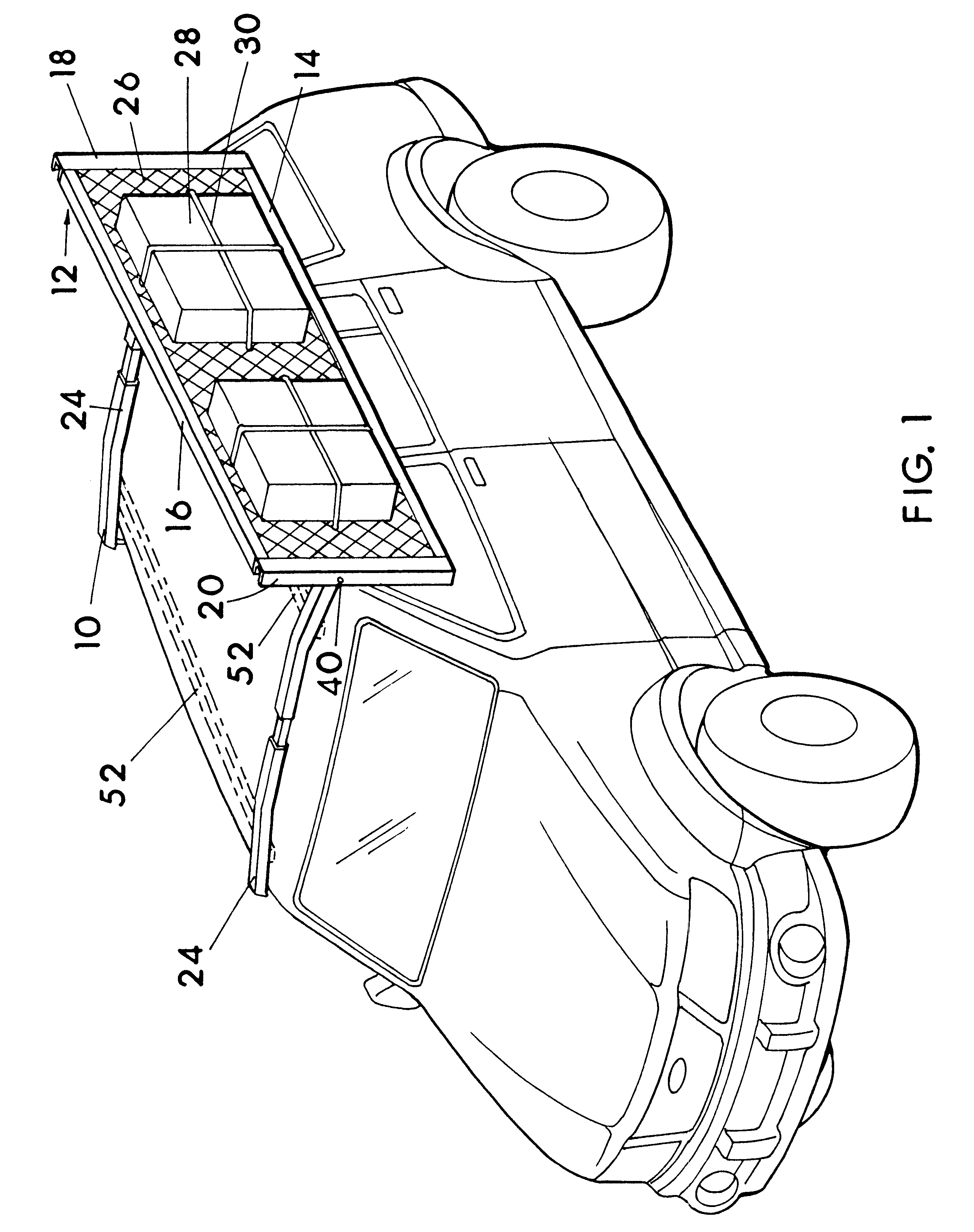 Tiltable rooftop cargo carrier for a vehicle