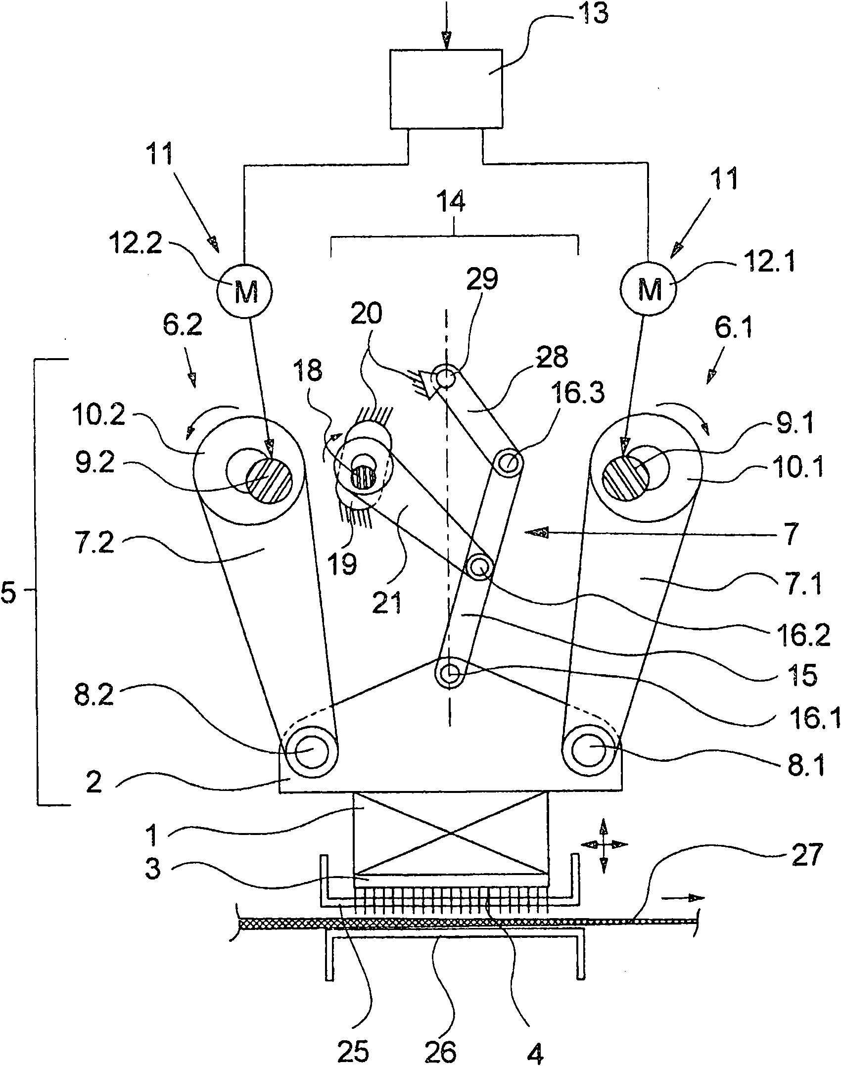 Apparatus for needling a fibrous web