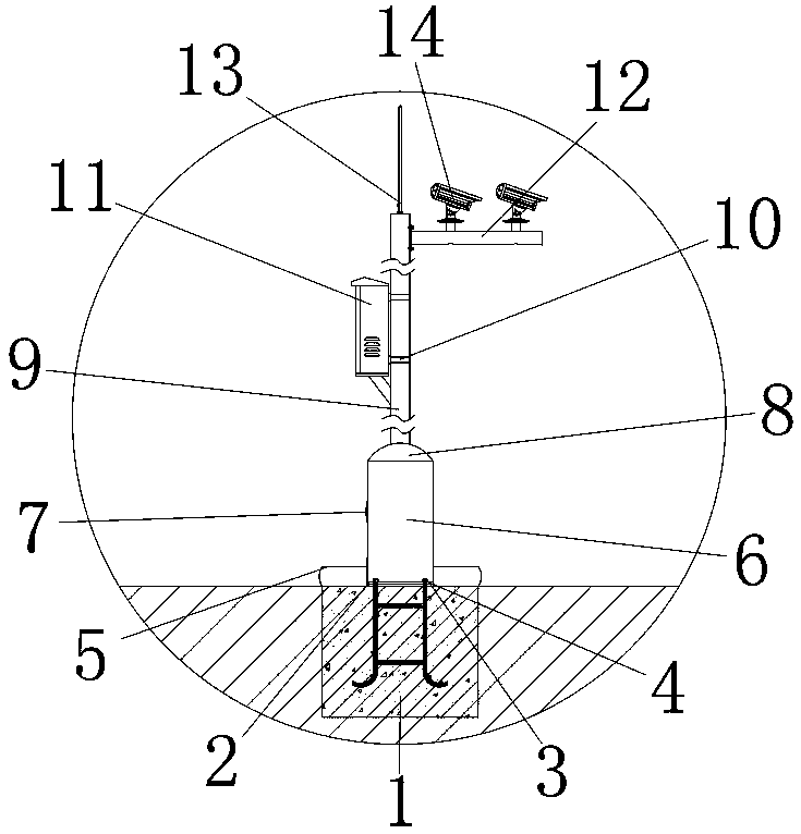 Base plate connecting device for security device