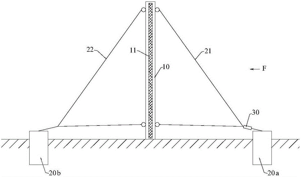 Floating upright post protective net structure