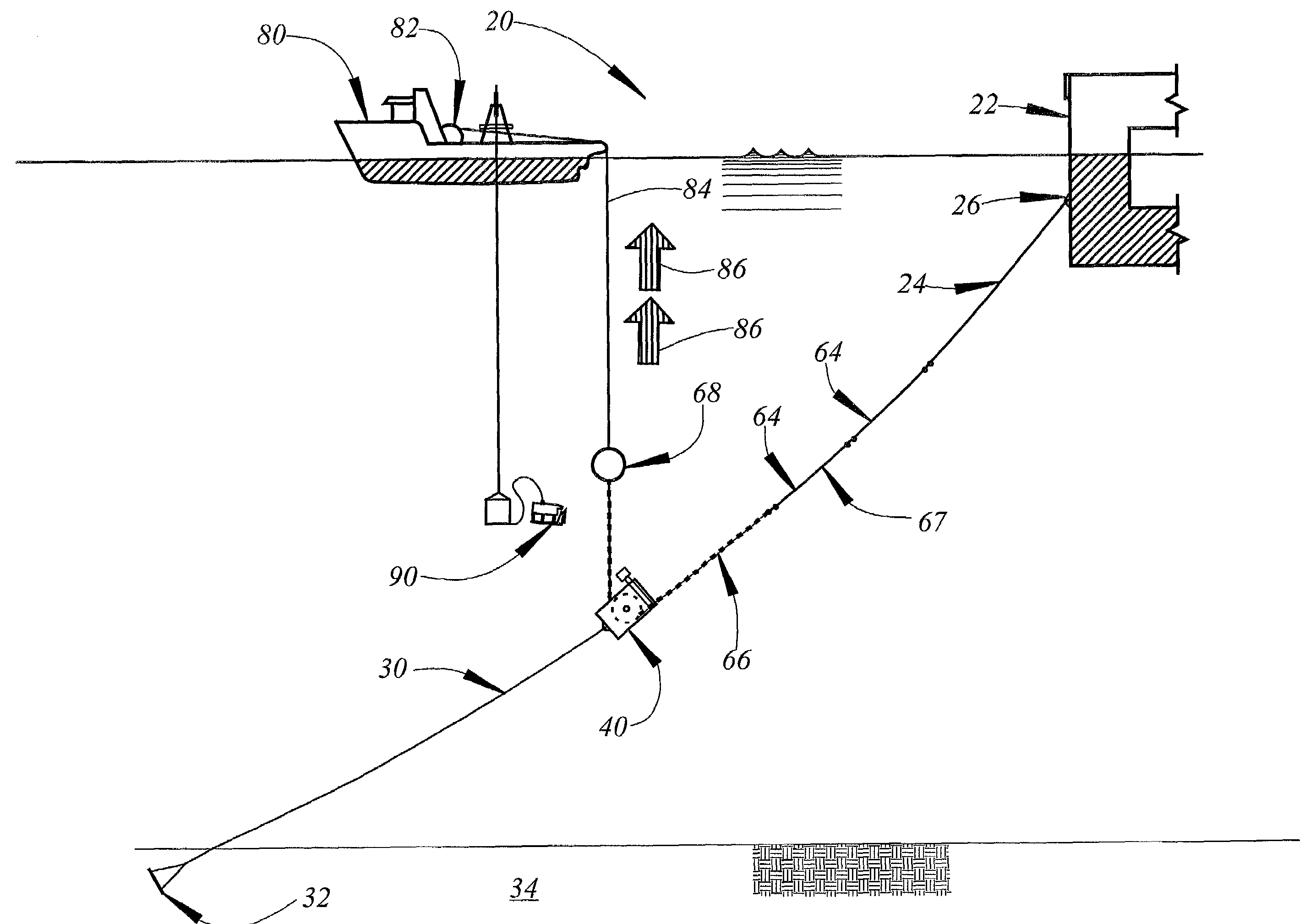 Method of and apparatus for offshore mooring