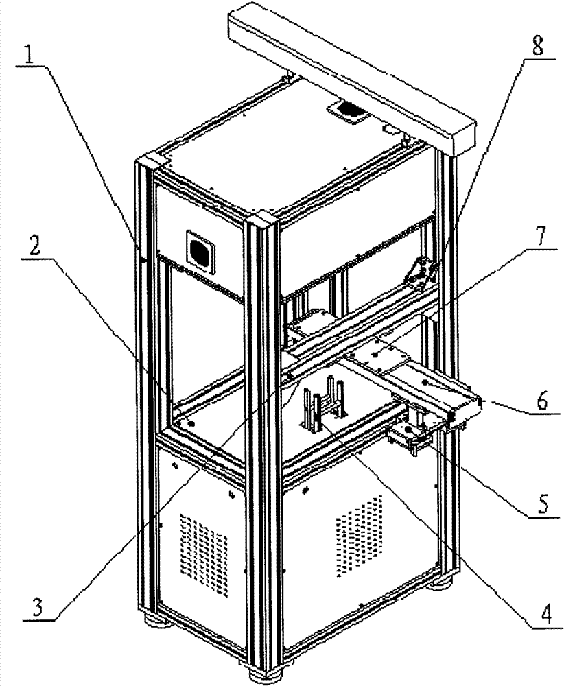 Full-automatic battery slice transporting and baiting device