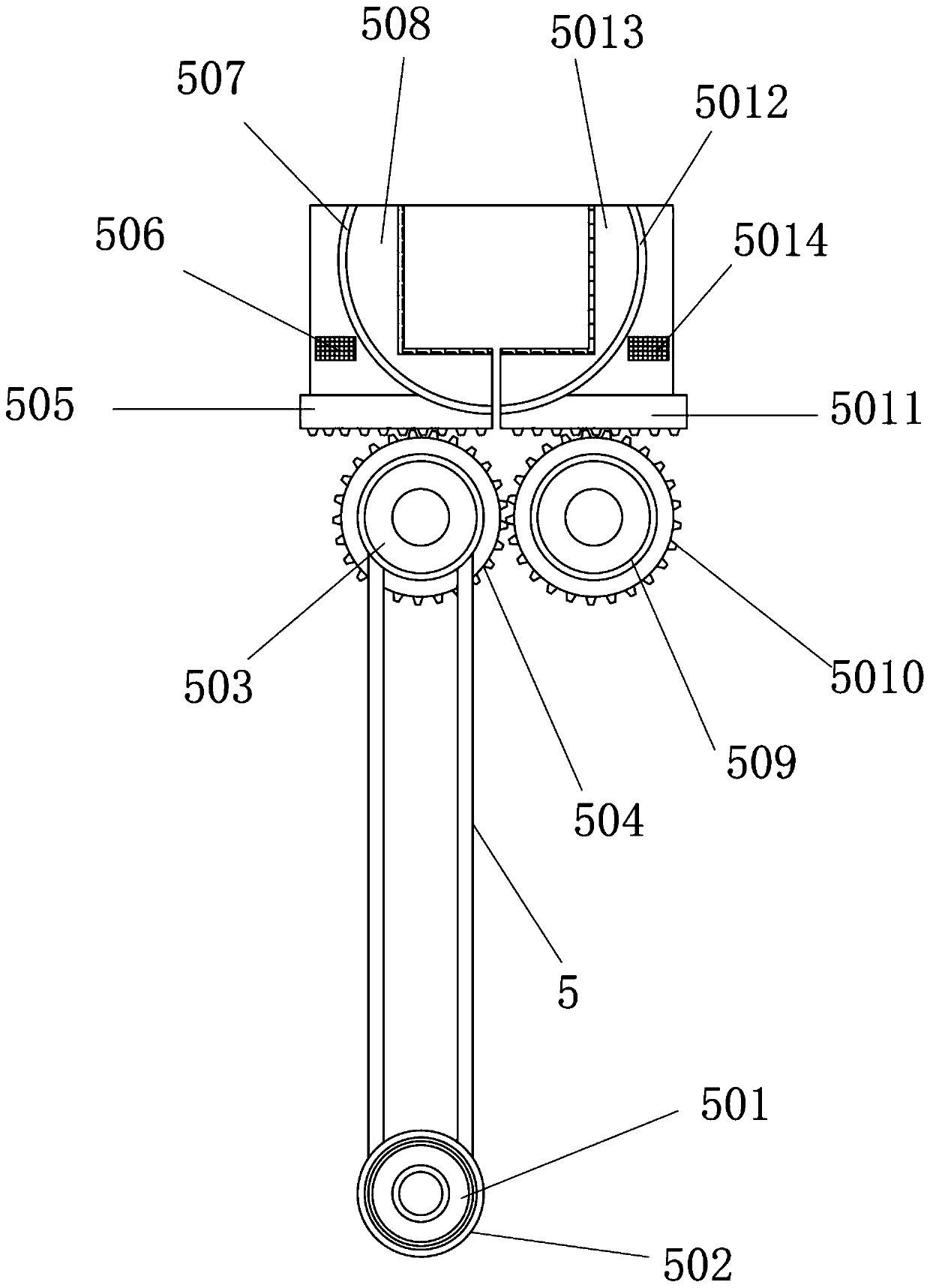 Forming mold for environment-friendly hollow column manufactured by artificial quartz stone