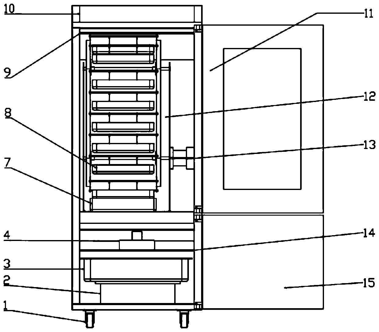 Fermentation equipment for bulk Fuzhuan tea, capable of realizing presterilizing and soaking for inoculating