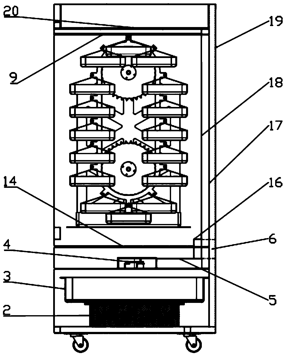 Fermentation equipment for bulk Fuzhuan tea, capable of realizing presterilizing and soaking for inoculating