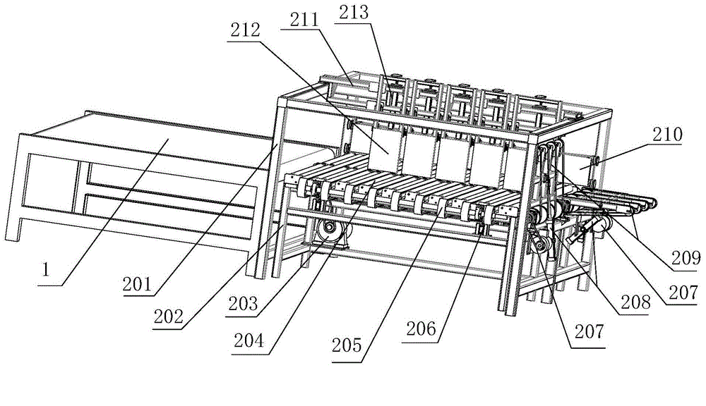 Corrugated paperboard turning and stacking discharging production line and control method thereof