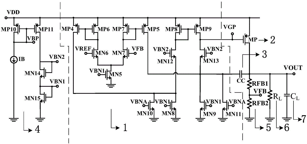 Light-load transient enhanced circuit and low-voltage-difference linear voltage stabilizer integrated with circuit