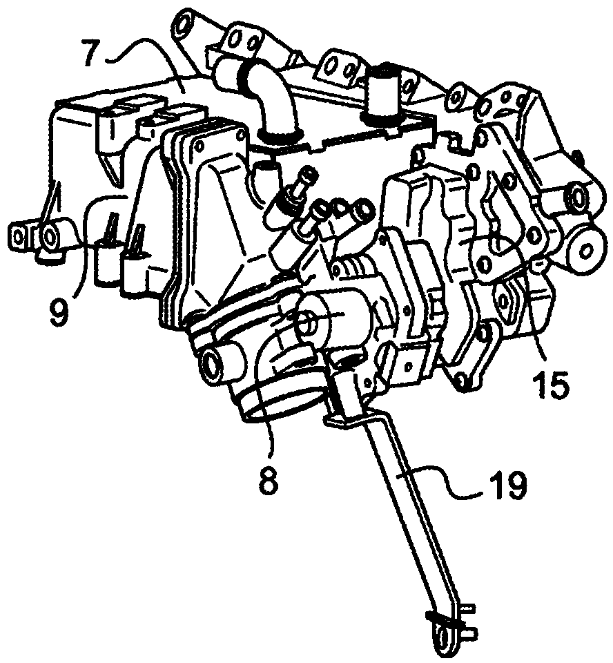 Module for supplying gas to a motor vehicle engine