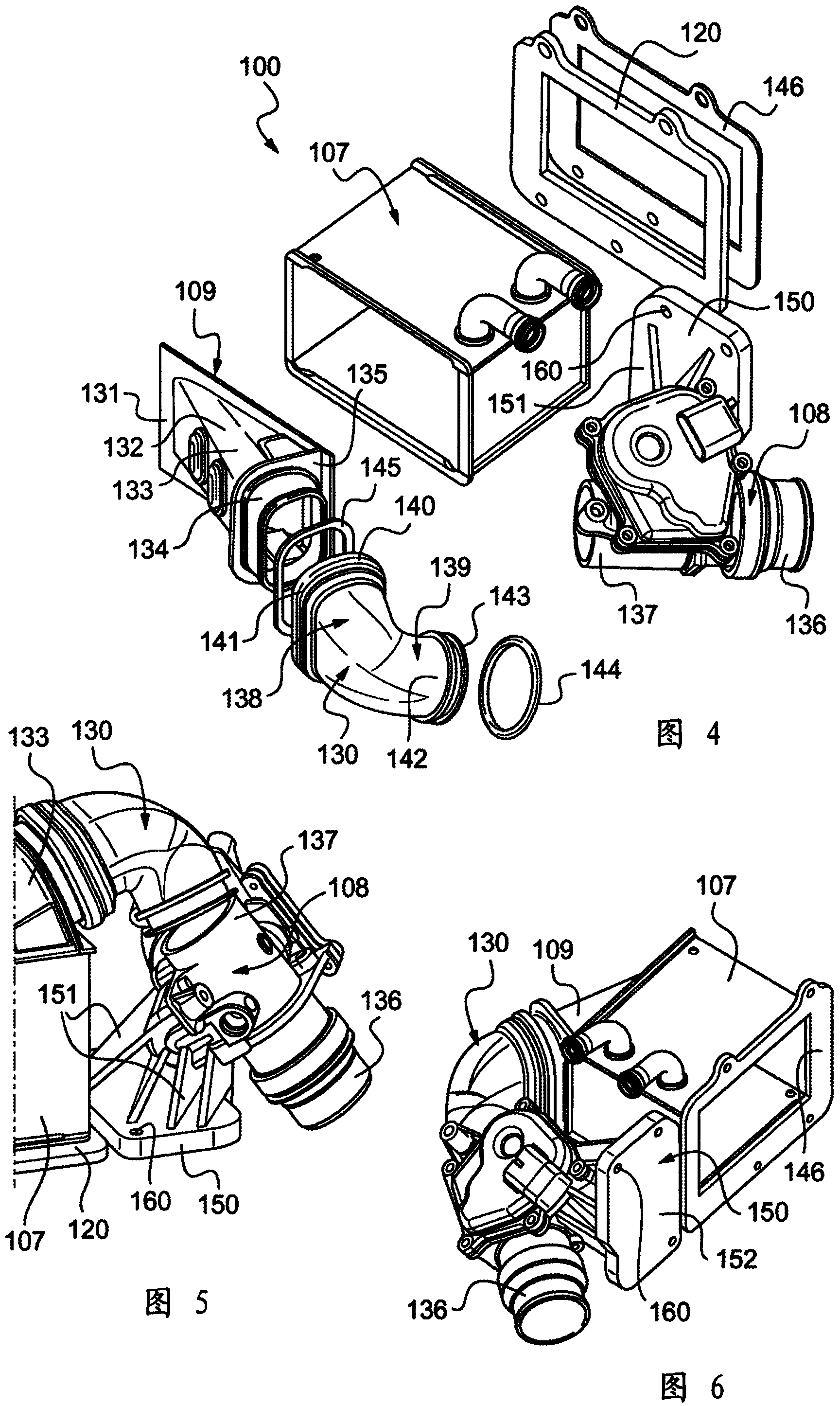 Module for supplying gas to a motor vehicle engine