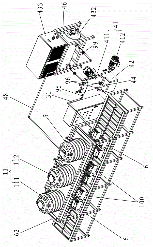 Automatic container formation system for lead-acid storage battery