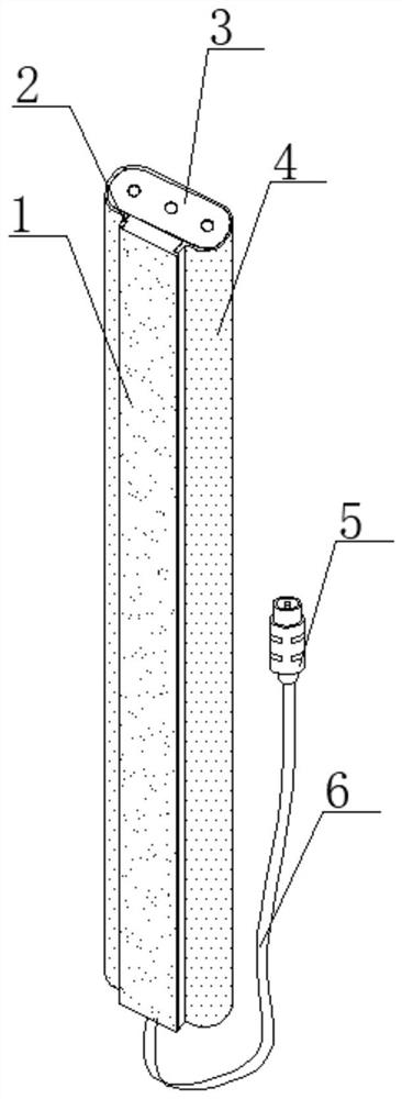 Breakage-free contact type three-color lamp running state acquisition sensor