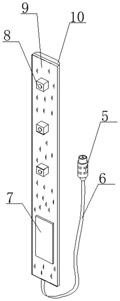 Breakage-free contact type three-color lamp running state acquisition sensor