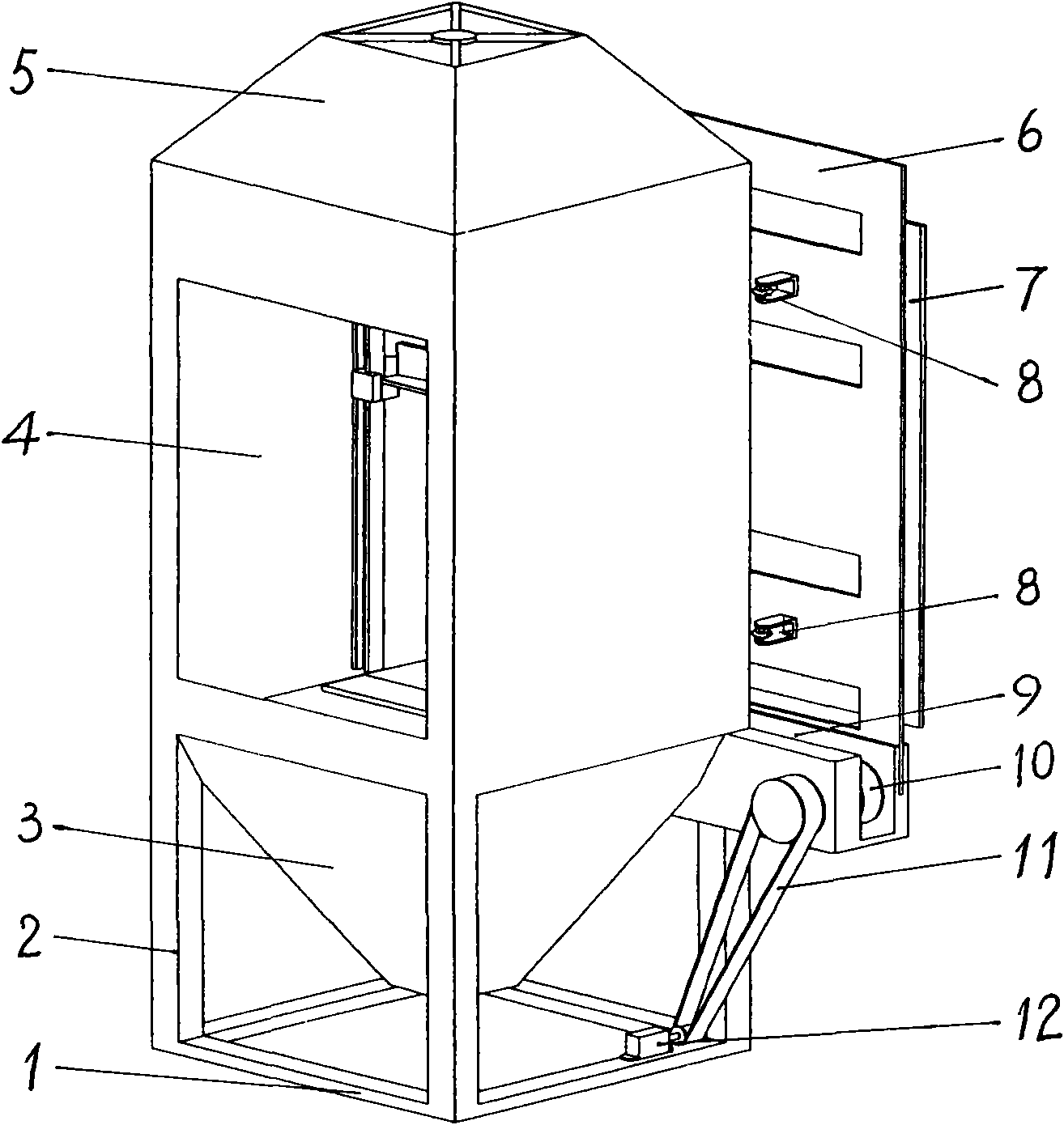 Semi-automatic glass sandblasting machine