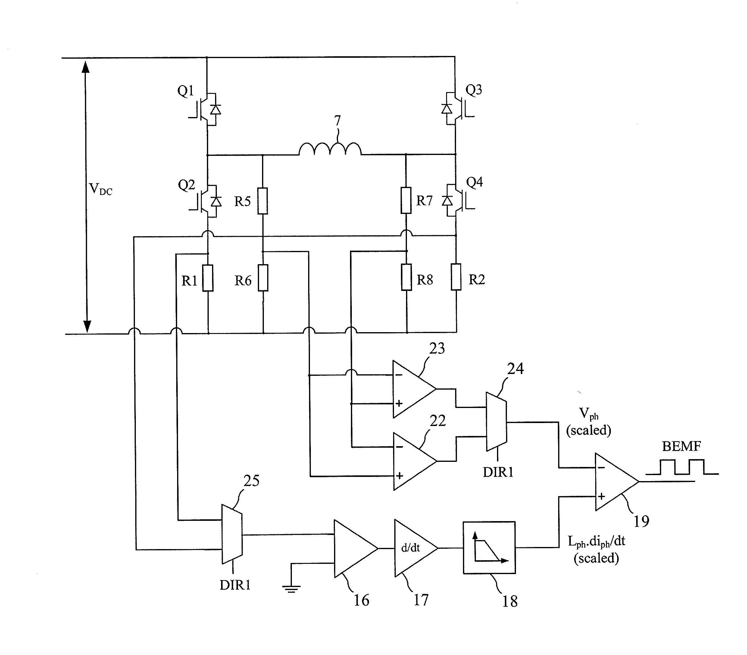 Method of determining the rotor position of a permanent-magnet motor
