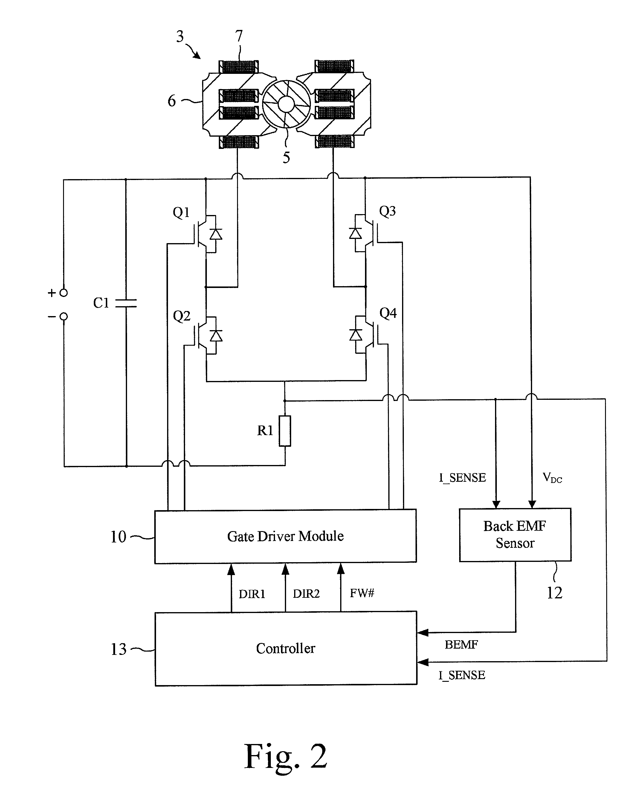 Method of determining the rotor position of a permanent-magnet motor