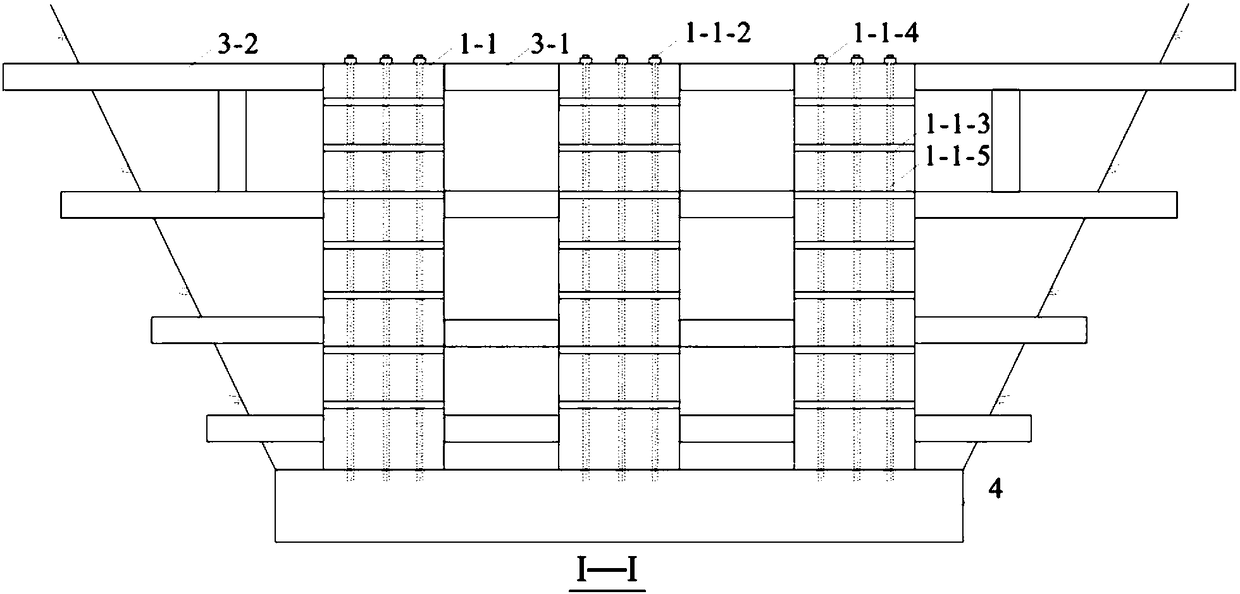 Self-resetting energy-consuming barrier structure and implementation method for extra-large and high-level debris flow