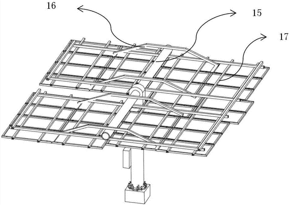 Self-cleaning sun tracking device and solar sun tracking method of compound photovoltaic assembly