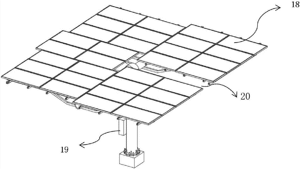 Self-cleaning sun tracking device and solar sun tracking method of compound photovoltaic assembly