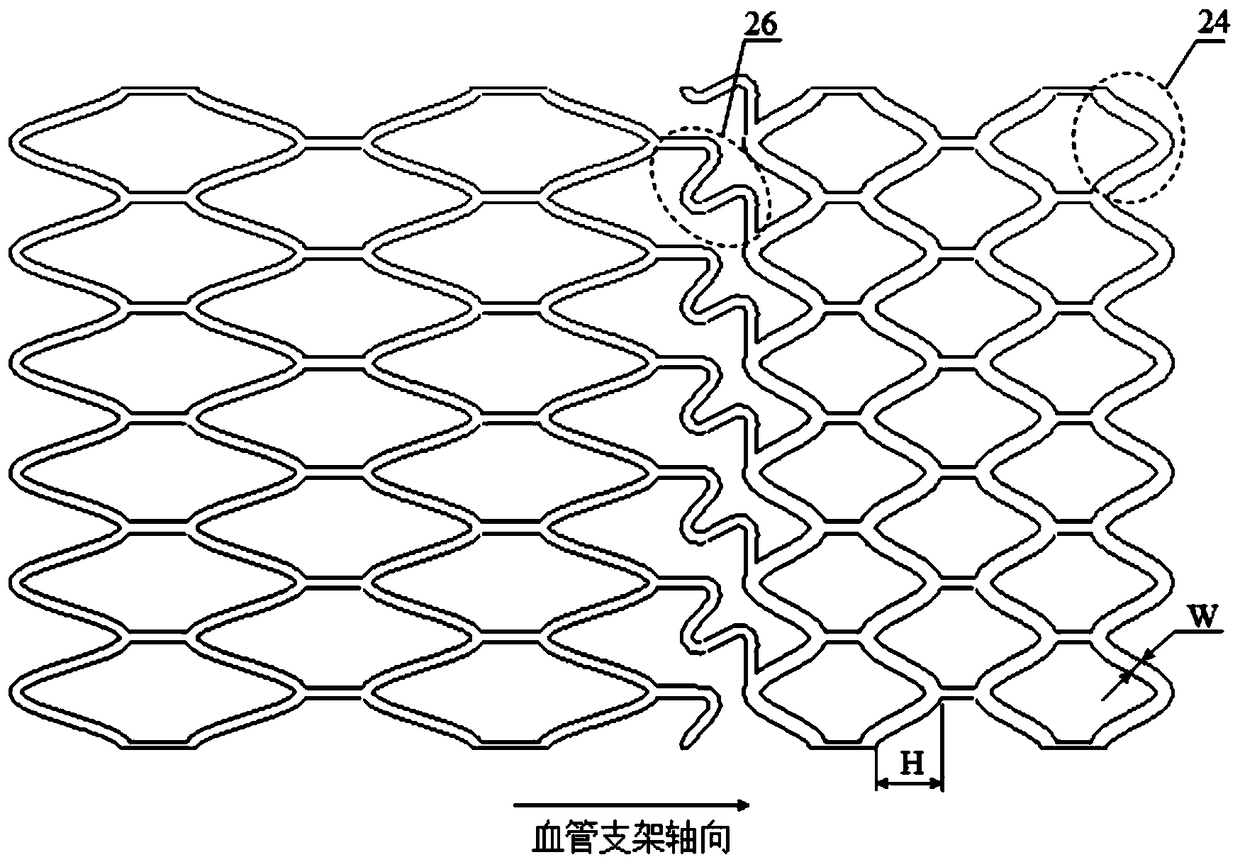 A step-shaped balloon-expandable vascular stent