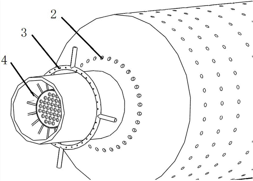Gas turbine combustion chamber with pre-mixing low-swirl nozzle