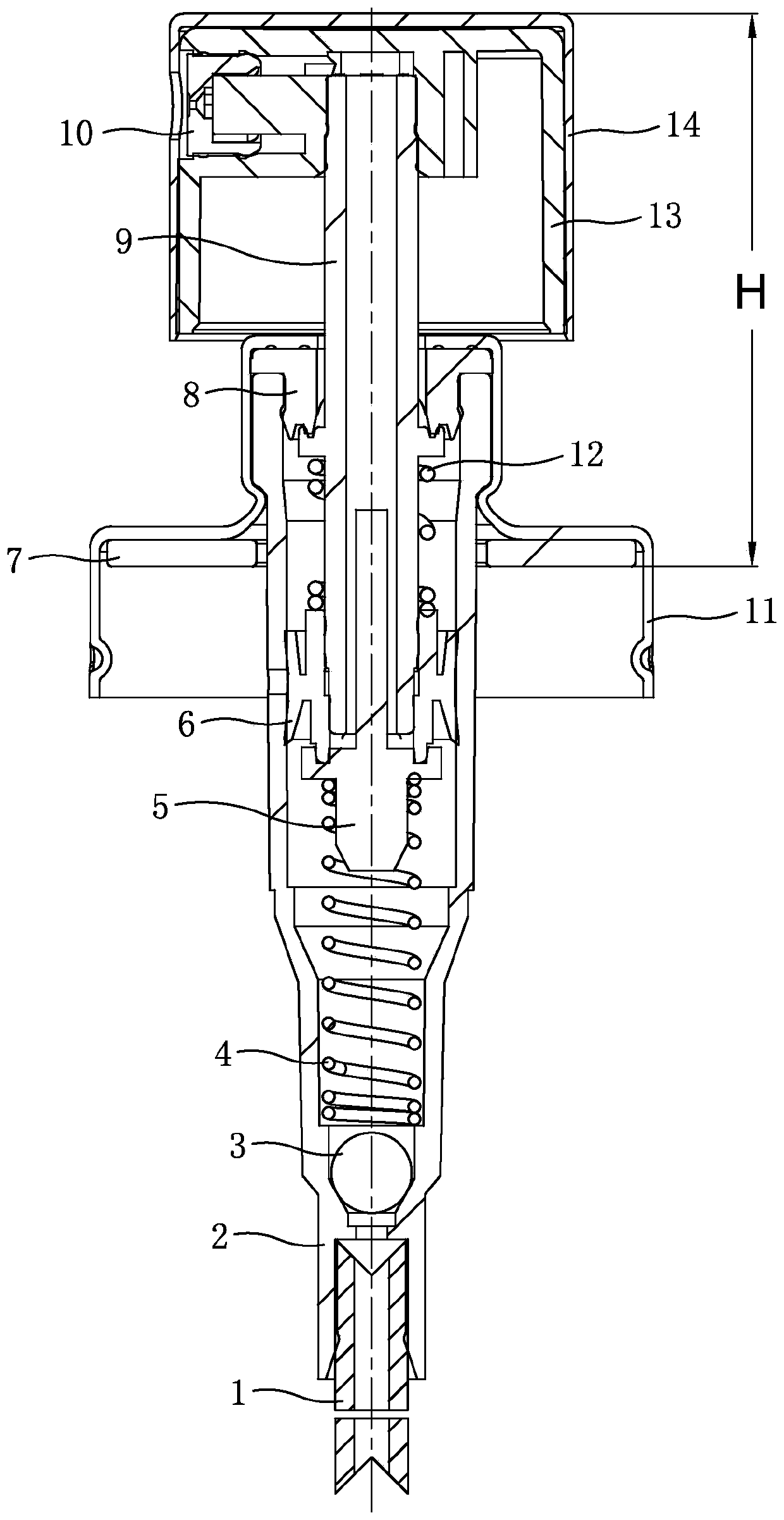 Environment-friendly high-rigidity pressing type atomizer and manufacturing method thereof