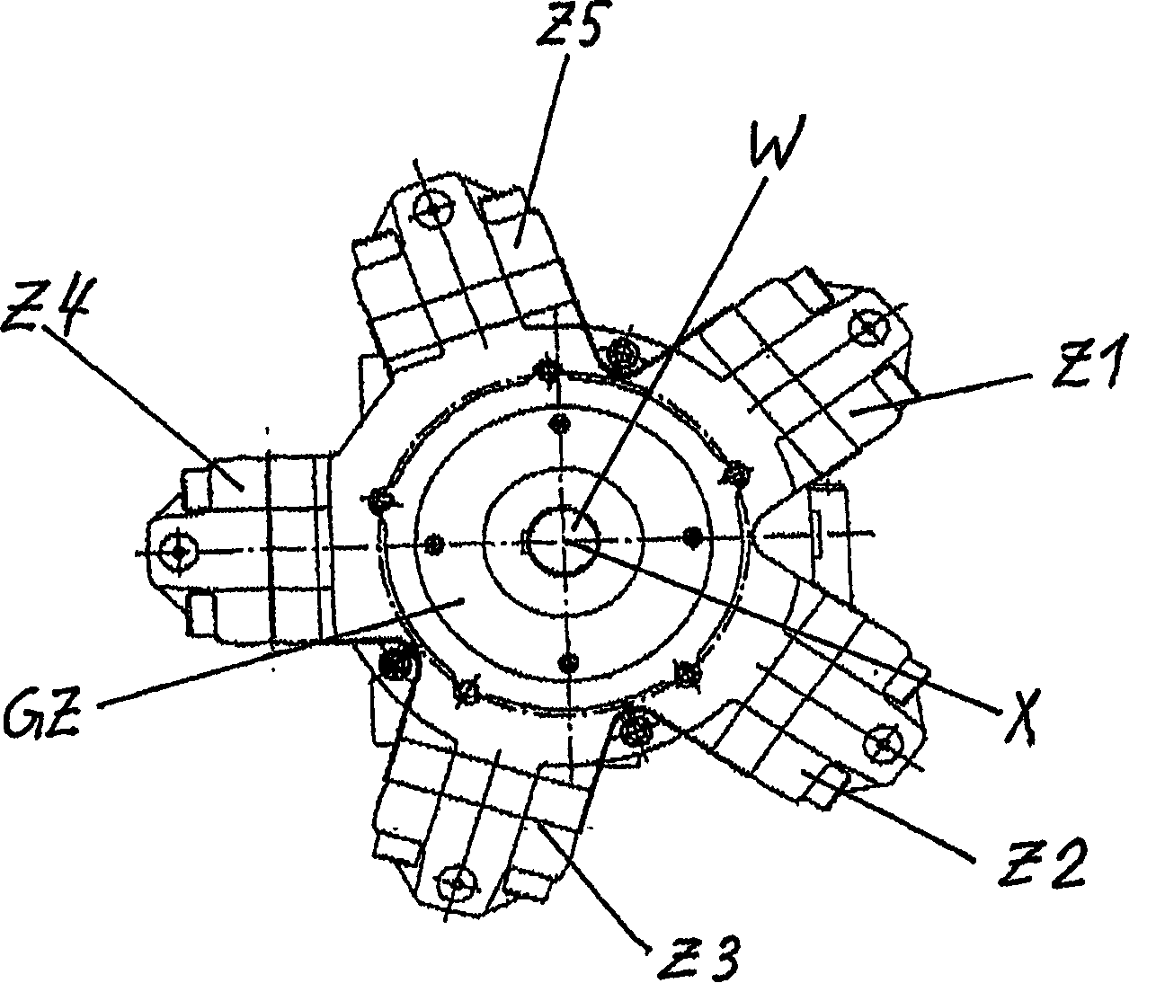 Eccentric drive mechanism for volumetric pumps or motors